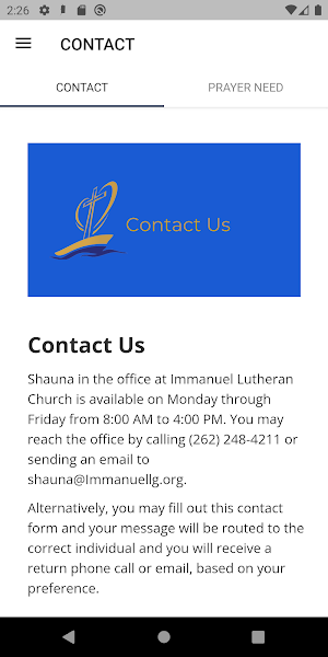 Immanuel Lutheran Church Screenshot 1