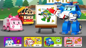 Robocar Poli SketchBook Game - Kids Painting,Color Screenshot 0