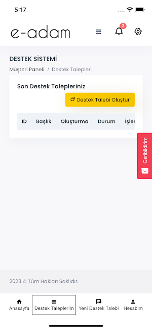 E-adam Destek Screenshot 2