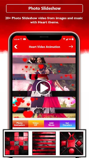 Heart Photo Effect Video Maker With Music Screenshot 2