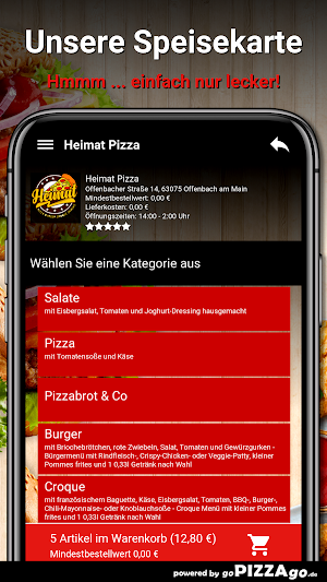 Heimat Pizza App Screenshot 3