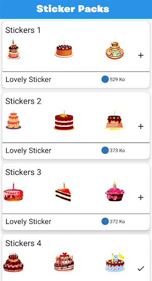 Lovely Birthday Stickers Screenshot 0