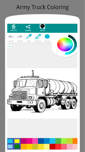 Army Truck Coloring Book Screenshot 3