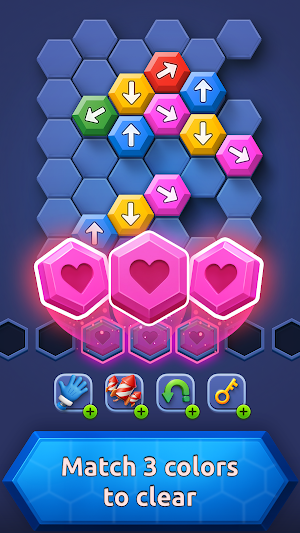 Triple Hexa - Match Colors Screenshot 1