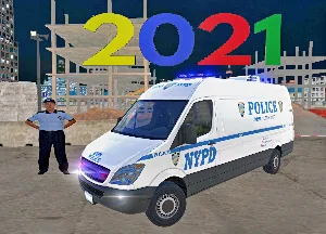 US 911 Police Van Car Driving : Police Games 2022 Screenshot 2