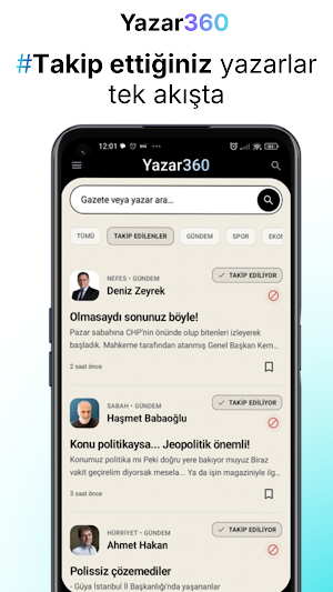 Gazete Köşe Yazıları Oku Screenshot 2