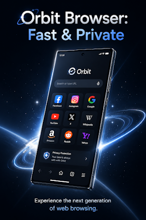 Orbit Browser: Fast & Private Screenshot 0