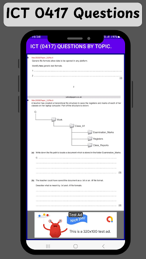 ICT (0417) Questions by Topic Screenshot 1