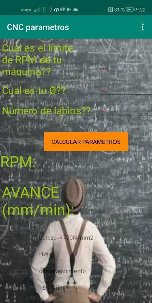 CNC parameters Screenshot 1