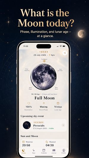 Povnia: Moon Phase Calendar Screenshot 0