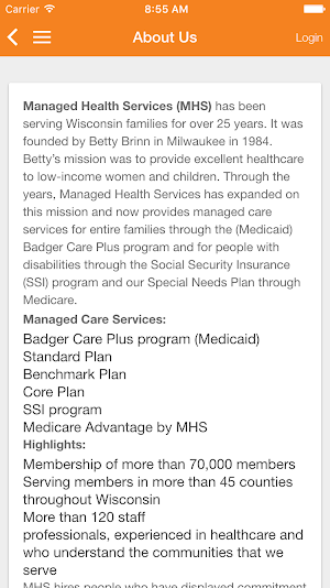 MHS Health Wisconsin Screenshot 2
