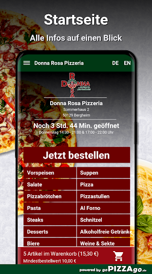Donna Rosa Pizzeria Bergheim Screenshot 1