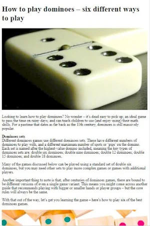 How to Play Dominoes Screenshot 0