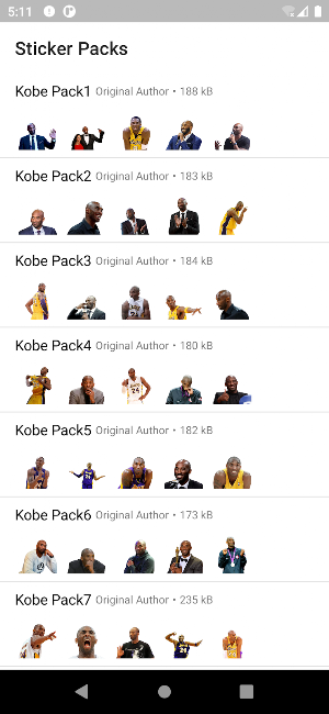 Kobe Bryant Stickers for Whats Screenshot 1