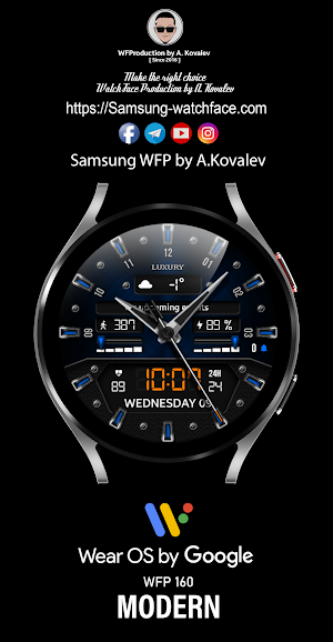 WFP 160 Luxury Mod2 Watch Face Screenshot 0