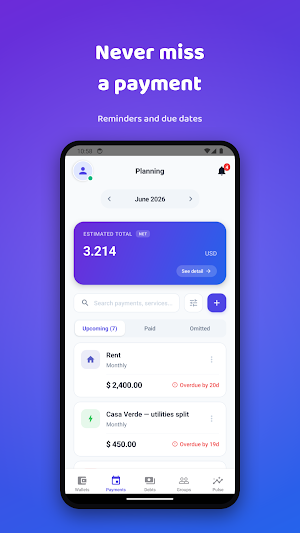 Finqo: Money & Group Expenses Screenshot 2