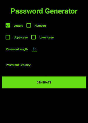 Password Generator Screenshot 0