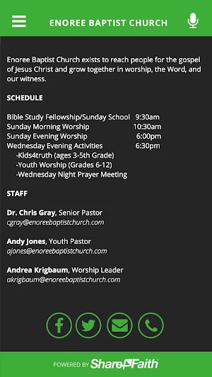 ENOREE BAPTIST CHURCH Screenshot 1