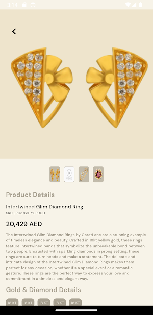 Jewellery E menu Screenshot 0