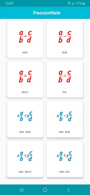 FraccionMath - Fractions Screenshot 0
