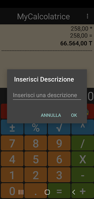 MyCalcolatrice Screenshot 2