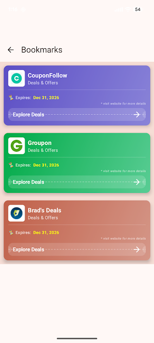 Coupons, Deals & Promos Hub Screenshot 3