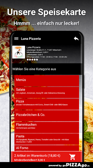 Luna Pizzeria Mönsheim Screenshot 3