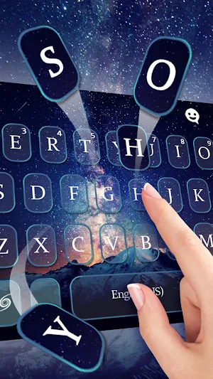 Galaxy Mountains Keyboard Them Screenshot 2