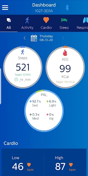 Philips Health band Screenshot 1