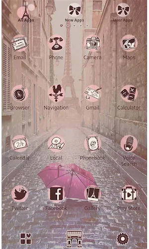 Theme Rain at the Eiffel Tower Screenshot 2