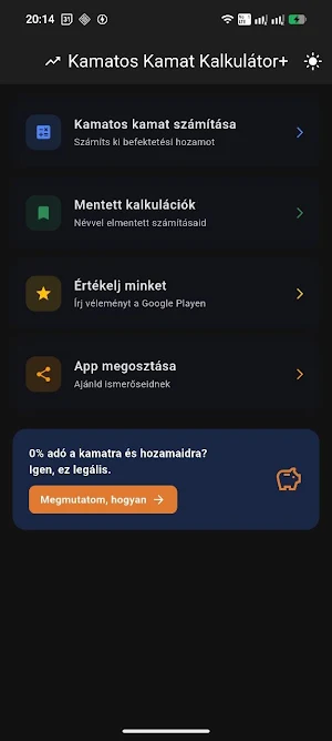 Kamatos Kamat Kalkulátor+ Screenshot 1