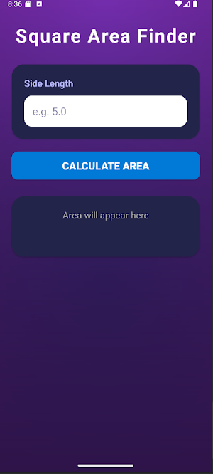 Square Area Finder Screenshot 1