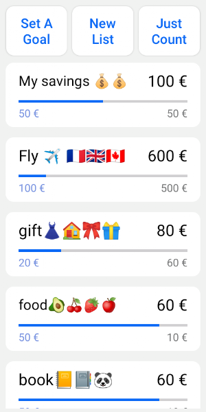 Cash Counter USD Goal Saving Screenshot 1