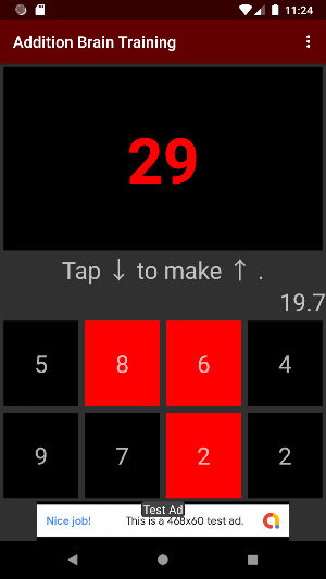 Addition brain training Screenshot 2