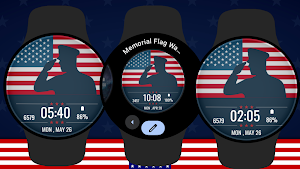 Memorial Flag Watch Face Screenshot 3