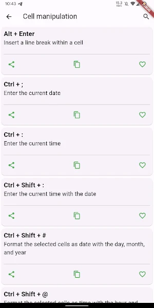 MS excel Shortcut keys Screenshot 2