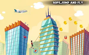 City bounce rope hero–Free offline adventure games Screenshot 2