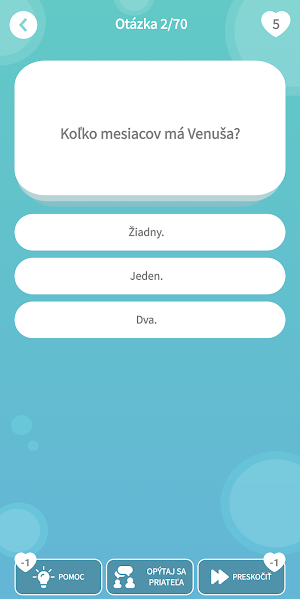 Quiz Všeobecný Vedomostný Kvíz Screenshot 1