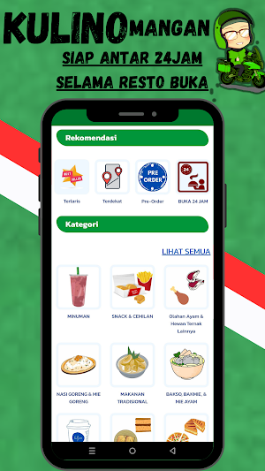 Kulino - Ojek & Food Delivery Screenshot 1