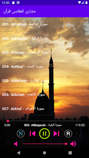 مشارى العفاسى قرأن كريم كاملاً بصوت نقى بدون نت Screenshot 2