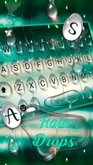 Water Raindrops 2 Keyboard Theme Screenshot 1