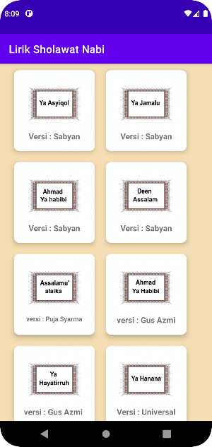 Lirik Sholawat Nabi Screenshot 1