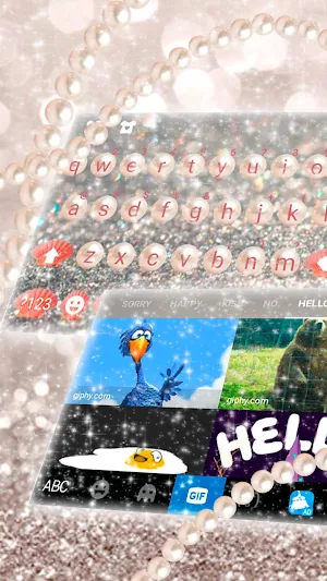 Beautiful Pearl Keyboard Theme Screenshot 3