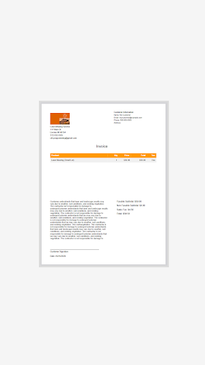 Landscaper Invoice App Screenshot 2