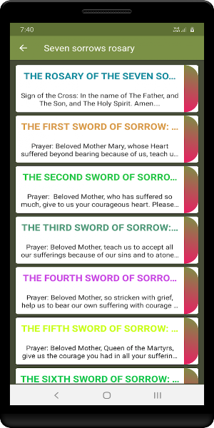 Seven sorrows rosary Screenshot 0