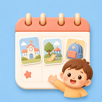 こどもカレンダー 今日はなにする？絵カード予定表