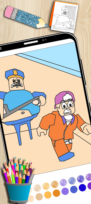 Obby Prison Coloring: Barry Screenshot 0