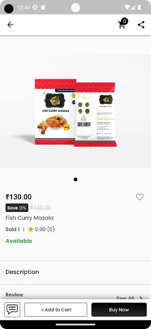 Zafira Seafoods Screenshot 1