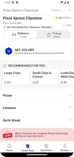 Pizza Xpress Clipstone Screenshot 2