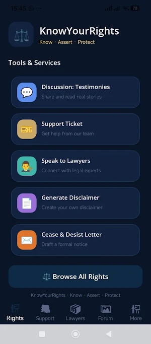 Know Your Rights Screenshot 2